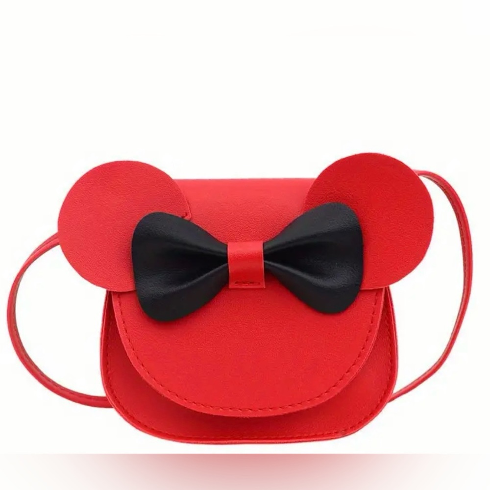🎀 Red Mouse Ears Bow Novelty Crossbody Bag Purse